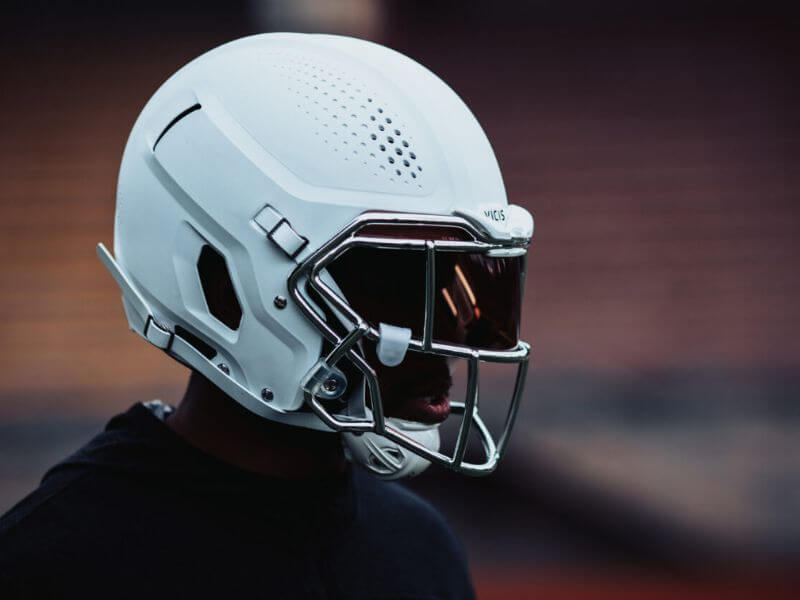 what are football helmets made of
