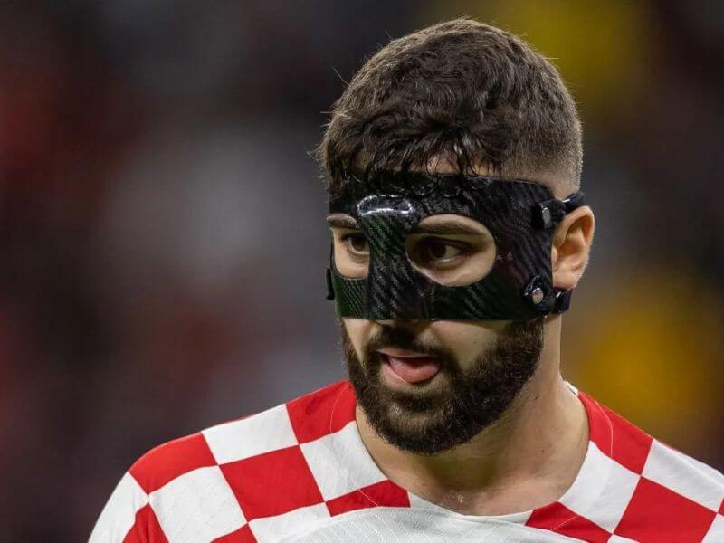 why do soccer players wear black masks